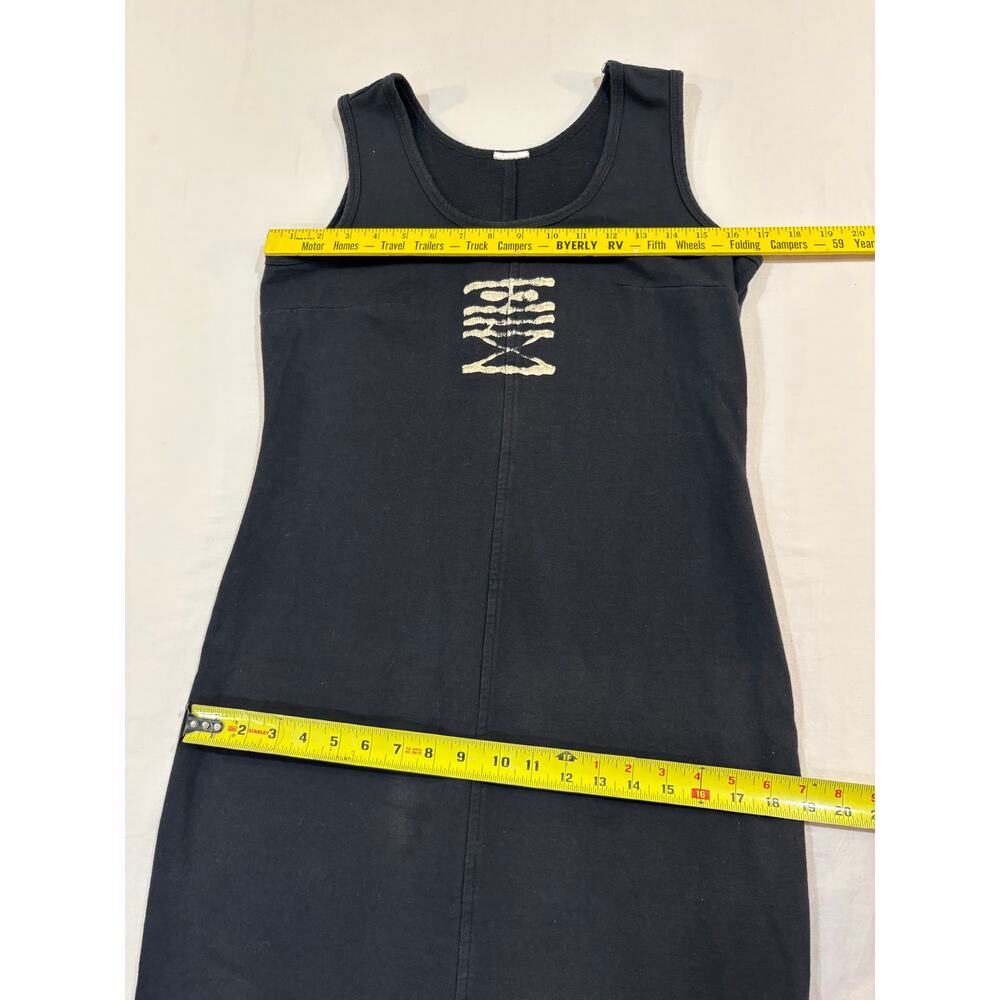 On The Rocks California Vintage 90s 100% Cotton Tank Dress Jacket Set Medium - Picture 7 of 13